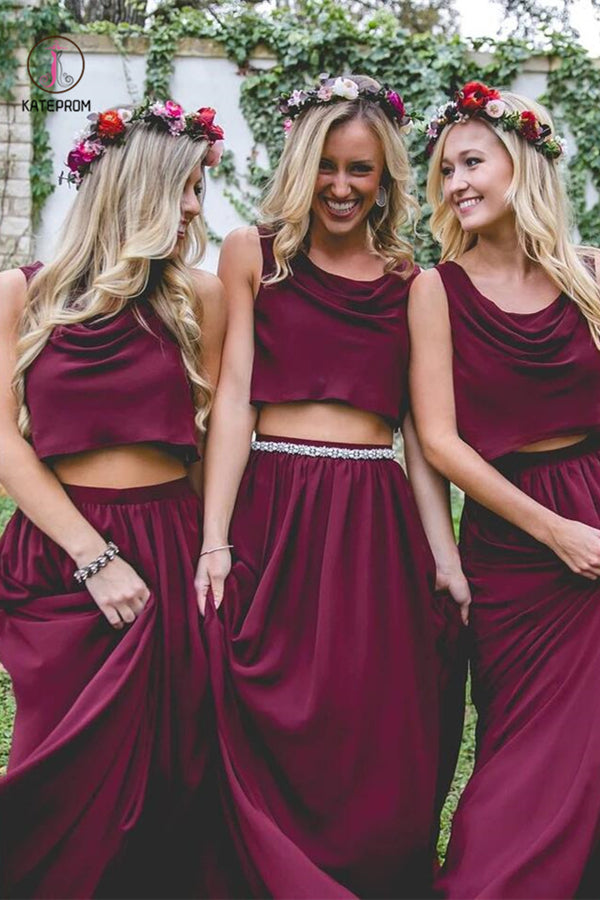 Bridesmaid dresses two piece hotsell