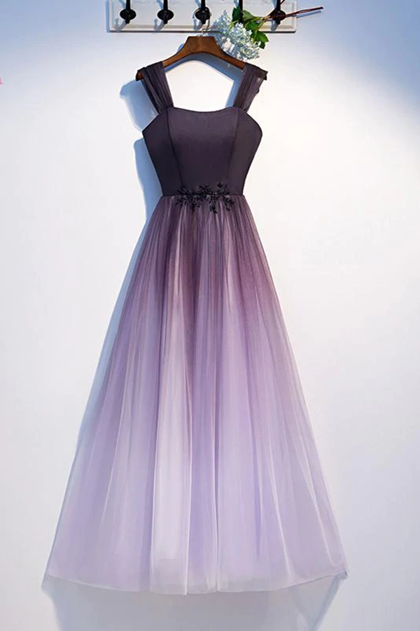 Kateprom Unique A Line Ombre Purple Beading Prom Dresses with Lace up, –  kateprom