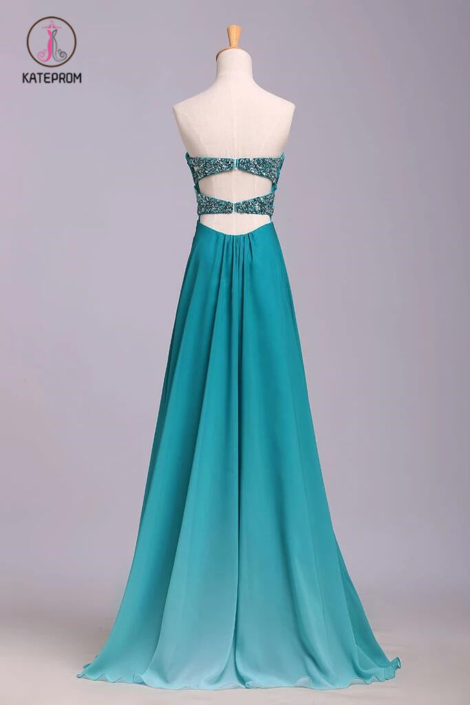 Green Ombre Prom Dress