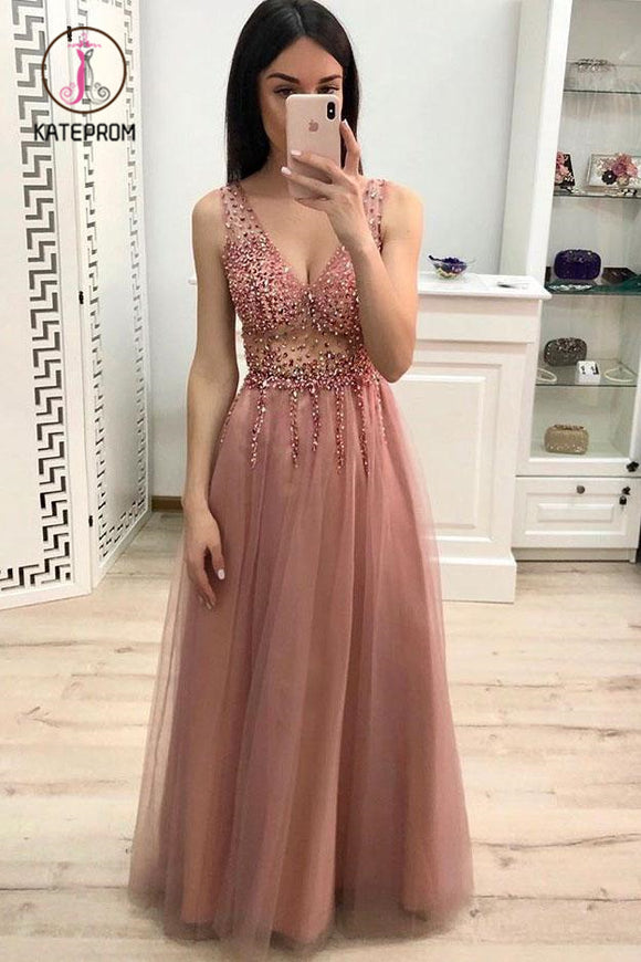 Kate V Pink blush backless bridesmaid dress Cocktail Party dress