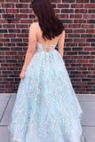 Kateprom Spaghetti Strap Prom Dresses Beaded Lace Prom Dress, Charming Long Prom Gown KPP0920