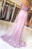 Kateprom Lilac Off the Shoulder Mermaid Prom Dress with Appliques, Charming Beaded Evening Dress KPP0930