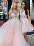 Kateprom Stunning Lace Applique Long Prom Dresses Quinceanera Dress with Flowers KPP0976