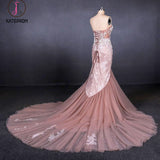 Kateprom Gorgeous Sweetheart Mermaid Tulle Prom Dress, Long Evening Dresses KPP1097