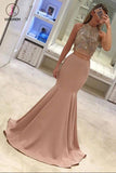 Gorgeous Two Piece Mermaid Prom Dresses, Beading Long Formal Dress, Formal Dress KPP0515