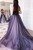 New Strapless Appliqued Prom Dress with Beads, A Line Tulle Sweetheart Beaded Tulle Dress KPP0830